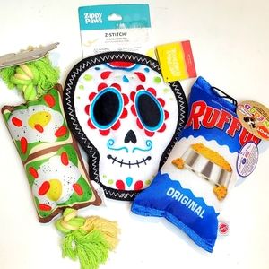 3 Piece Squeaky Dog Toy Variety Pack